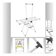 Sinai weißer Stahl- und Polypropylenschiene 158x69.7x H199 cm