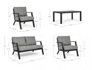 Gartenset Anthracite Lounge YK13 4 Teile