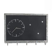 Metall -Blackboard mit Uhr und Schlüsselbund 5 Sitze CM63X46X9