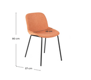 4x Stoffstuhl 57 cm x 46 cm H. 80 cm
