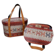 Ertopelle Box mit Griffen 1-2 ovales rotes CM36x26H20