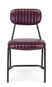 Debbie Bordeaux Vintage Chair in Eco -Leather