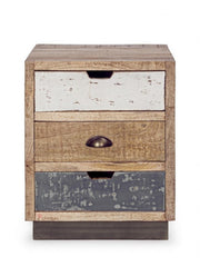 Vintage Room -Nachttisch 3 Schubladen