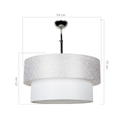 MDL2749 Polo -Federlampe in grauem Effez -Stoff
