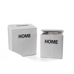 Bortabiancheria Sparrowing Clean White Pouf Container