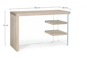Bilbao 120x50x76h CM Holzschreibtisch und Temperaturglas CM