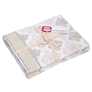 Tischdecke Venedig Brokat rechteckig weiß CM140x240