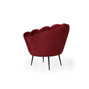 Orel Red Velvet Shell Sessel