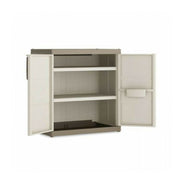 Bass Multi -Use -Garderobe Zwei Türen Zwei Regale Beige Exzellenz 89x54x H93 cm