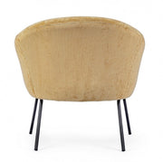 Velvet -Sessel im Gelben Samtstil