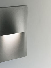 Runde Aluminium runde Applikation mit Satindiffusor - Graphit natürliches Licht