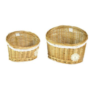 Weidenkorb 1-2 Lorraine C/Pizzo und weiße Blume CM25X16H12/19
