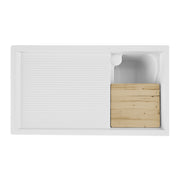 Holzschrank mit Waschmaschine + Mod. IDEX -Abdeckung