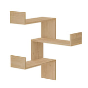 Luksa Corner Bücherregal Eiche 3 Stufen Gewicht Kapazität 20 kg H 90 x P 22 x l 60 cm