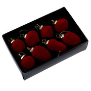 Glaskugel Pack 8pz bildet Arsch. Bordeaux Velvet CM17X11H4.5