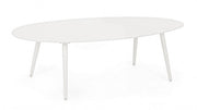 Aluminium Oval White Tabelle 120x75 cm