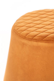 Pouf Velvet Metal Orange 46,5 x 46,5 x H 33 cm