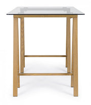 Moderner Alchemie -Schreibtisch mit Glas Top 140x70x76H CM