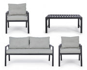 Anthracite Garden Lounge mit abnehmbaren Kissen