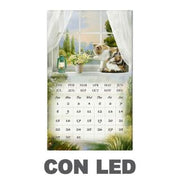 LED -Gemälde mit rechteckiger weißem Kalender CM30x50x1.8