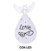 Angelo Glass White geschrieben CM Ø9H16