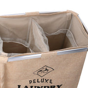 Cestone Stoff Beige Bag Doppelklapper 54x34.5H50,5 cm