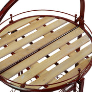 Metalltisch mit abnehmbarem runden roten runden CMø49h67-98