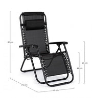 Deckstuhl Martin Black Outdoor