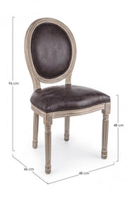 Mathilde Classic Style Stuhl in 96H CM abgedeckt