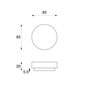 Moderner grauer Stein Tabelle 85 x 85 x H 28 cm