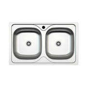 Empfängliche Spüle Küche MP862V Stahl 86x50 cm Zwei Tanks