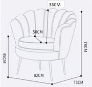 Pink Tulp Velvet Sessel CM73X72H77