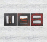 Öl auf mehrfarbiger Leinwand und Holzrahmen 80x80 cm