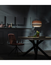 IDRA -Suspensionslampe in rosa Metall und Sts Grey