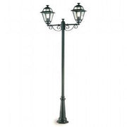 Outdoor -Lampe im sterben -cast -Aluminium mit Graphit transparenten Glaslautsprechern