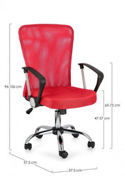 Red Brisbane Office Chair Verstellbare Höhe