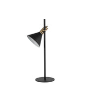 Metalltischlampe und Matt Black Lampenschatten 18x18x55h cm