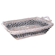 CESTA WICKER RETPANGULUL BLUE BLAUS CM46/54X36H13