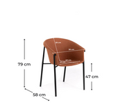 2x Fabric Stuhl 58 cm x 56 cm H. 79 cm