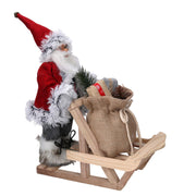 Santa Claus Stoff mit rot grauem Geschenkschlitz CM33X12H30