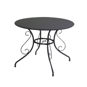 Leichte runde Anthrazit neue alte Metalltisch CM Ø95H72