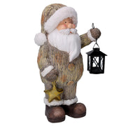 Santa Claus Resin mit Grigiocm25.5x17H44 Laterne