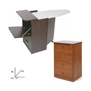 Mobile Achse Stiro Antike Walnussholz Nobbled 3 Schubladen CM 44x57XH.89