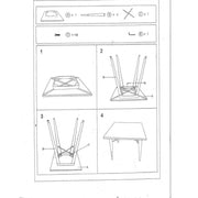 Bristol Table Industrial Style mit antiker weißem Plan H76 cm