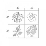 Zusammenfassung schwarzer Wanddekoration 40 x 40 x 4 Effez