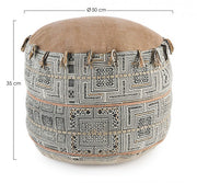 Ethnischer Stil Baumwoll Pouf Tilak Desertendurchmesser 50x H35 cm
