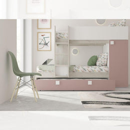 Schlafzimmer mit Etagenbett und abnehmbar