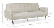 Bridjet Beige Bettsofa im Design Nactinable Stoff