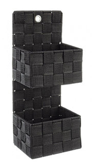 2x P. Objektwand 2p Schwarz Nylon Verflechtung