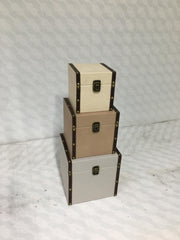 Öko-Leder-Box 1-3 Rahmen neutral CM22x22H22